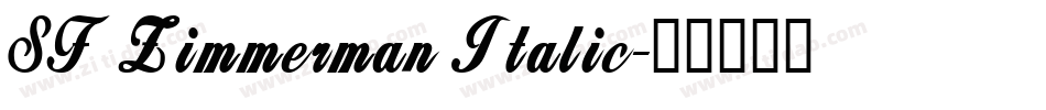 SF Zimmerman Italic字体转换